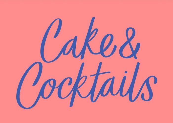 Fun Cake And Cocktails Card