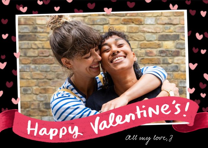 Banner Happy Valentine's! Photo Upload Card