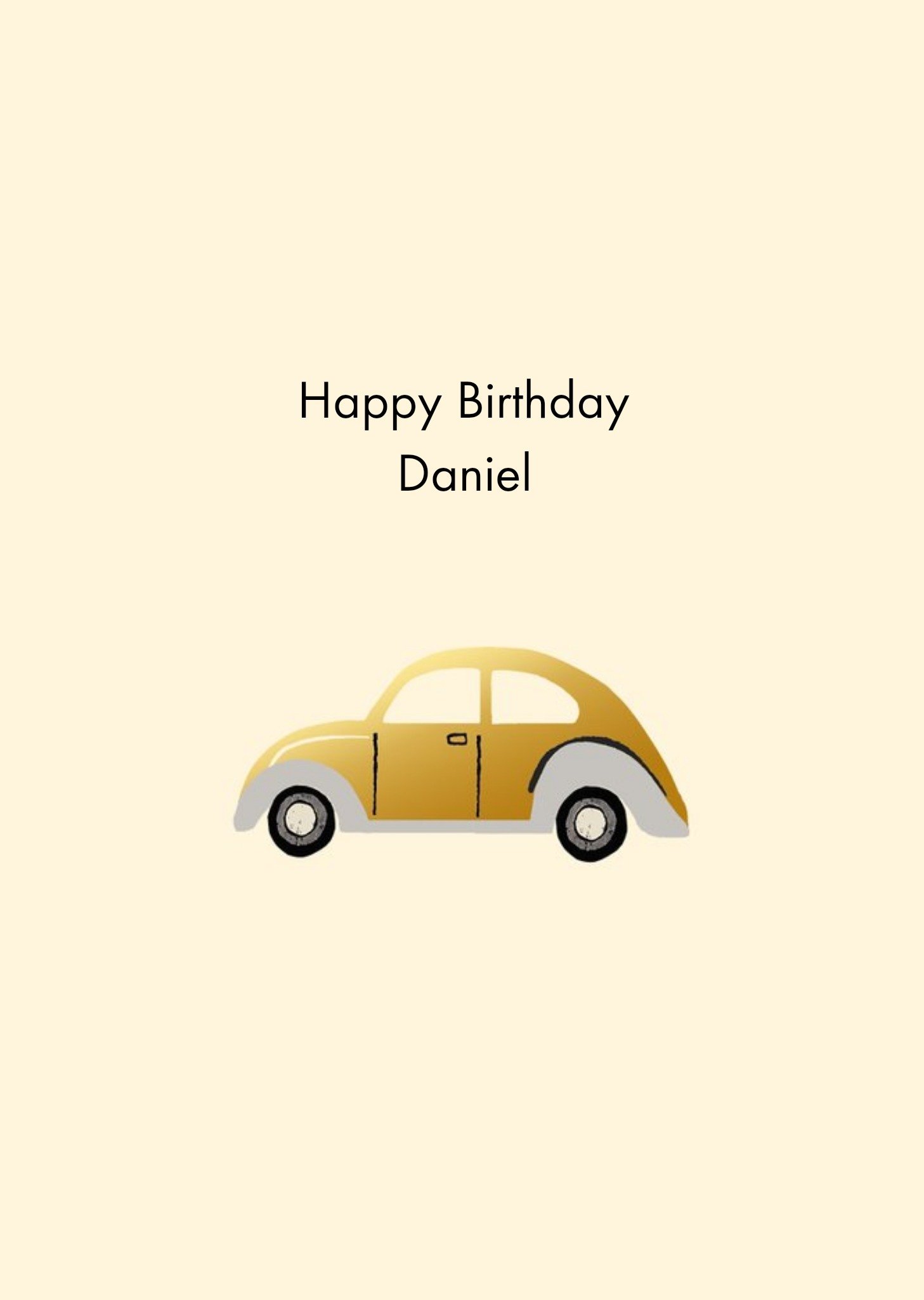 Other Illustrated Vw Beetle Vwbug Happy Birthday Card Ecard