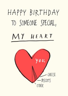 To Someone Special Youre My Heart Personalised Birthday Card
