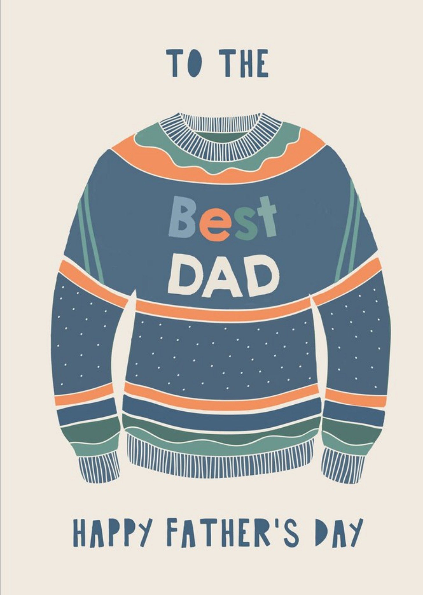 Illustrated Jumper To The Best Dad Happy Fathers Day Card Ecard