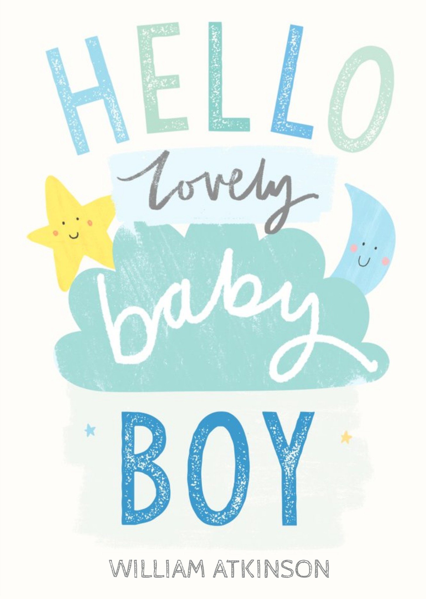 Moonpig New Baby Boy Card, Large