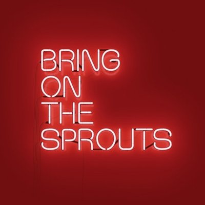 Modern Typographical Bring On The Sprouts Christmas Card