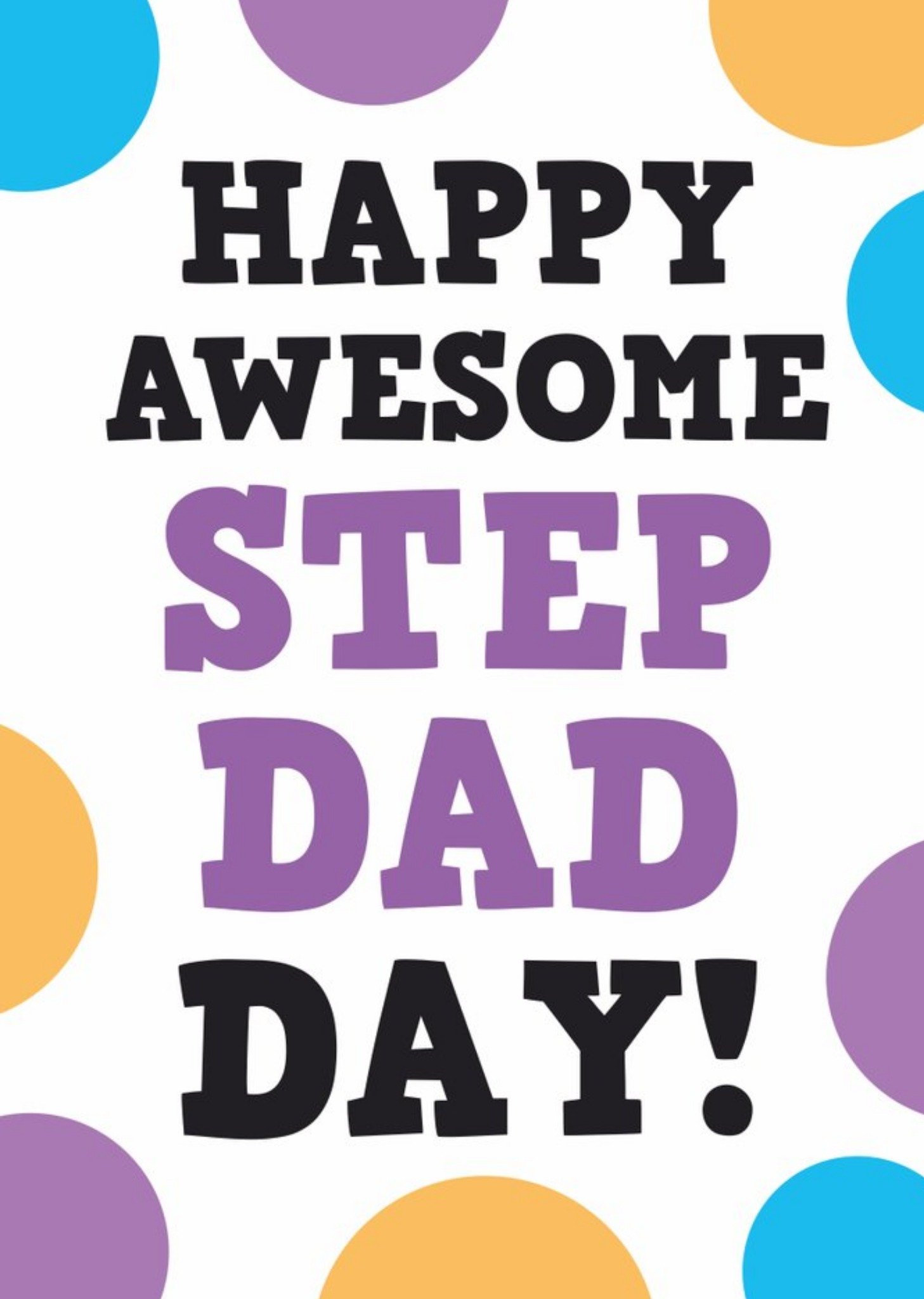 Happy Awesome Step Dad Day Father's Day Card Ecard