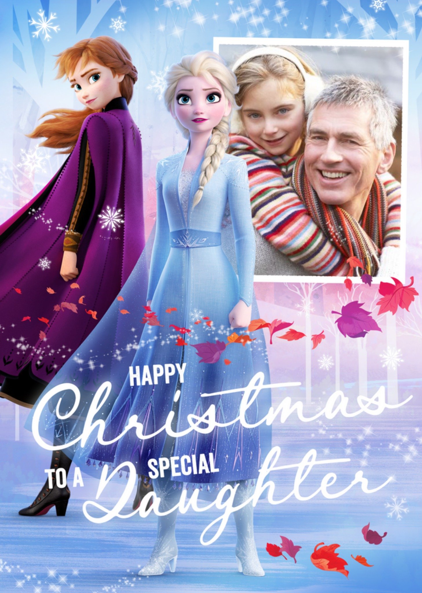 Disney Frozen 2 Daughter Photo Upload Christmas Card Ecard
