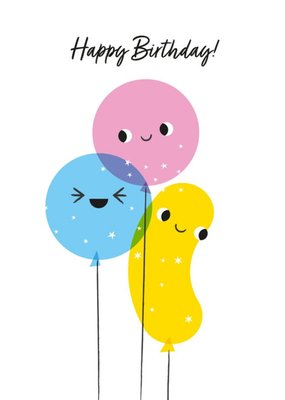 Happy Birthday Fun Balloons Card