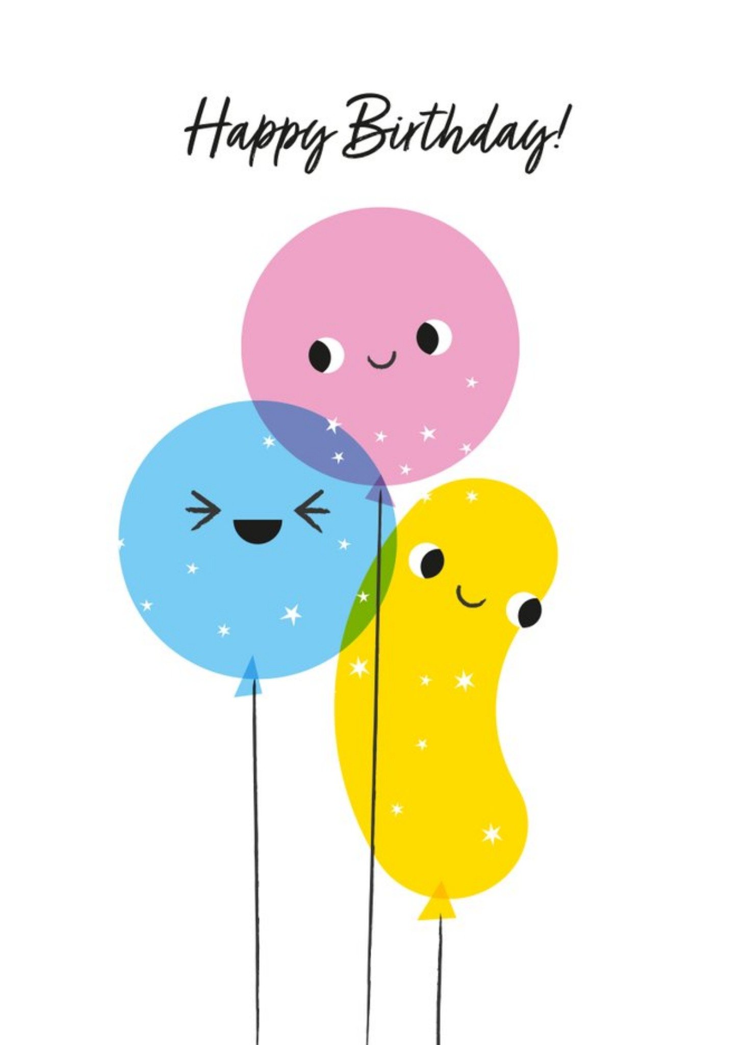 Moonpig Happy Birthday Fun Balloons Card, Large