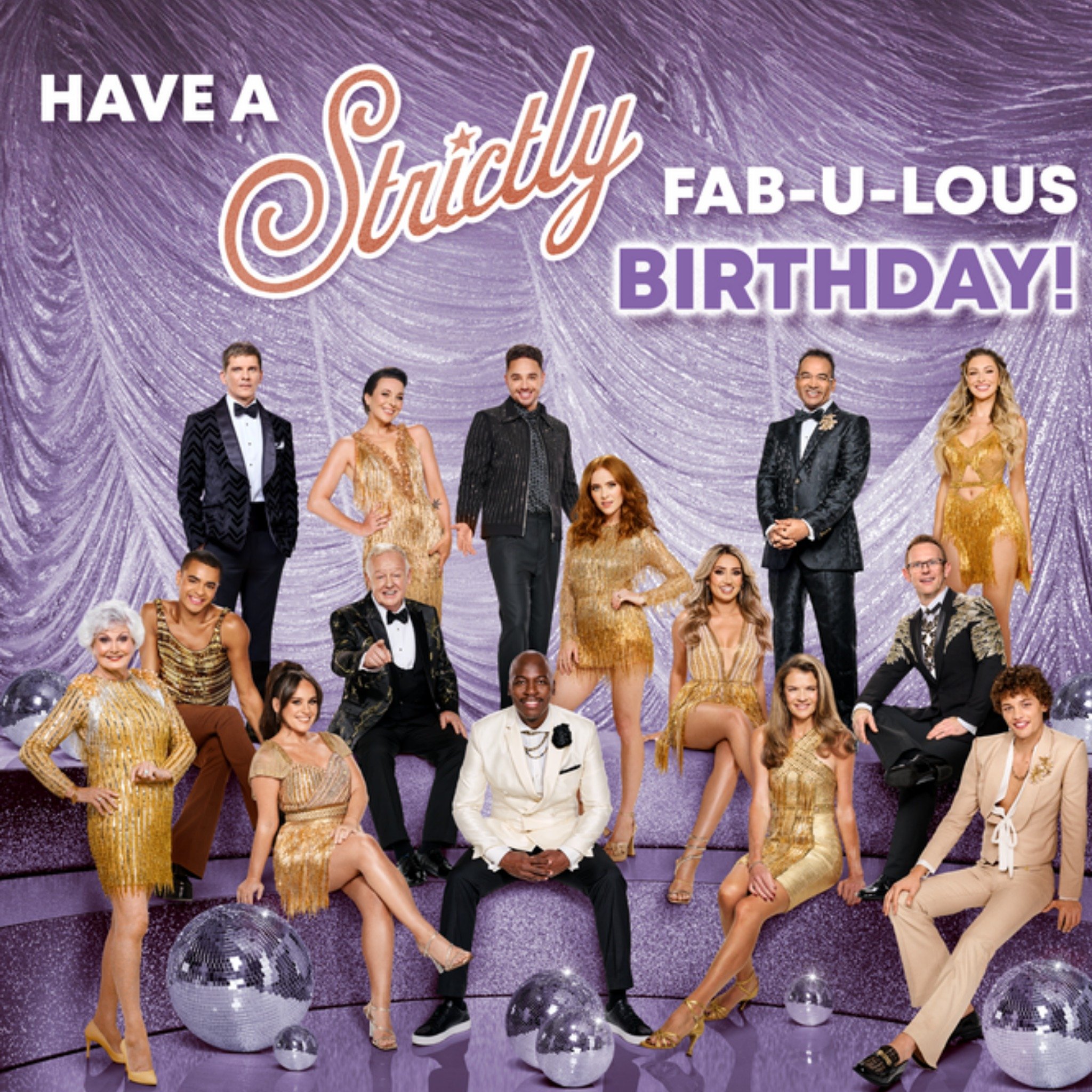 Bbc Strictly Come Dancing 2023 Celebrity Contestants Strictly Fabulous Birthday Card, Large