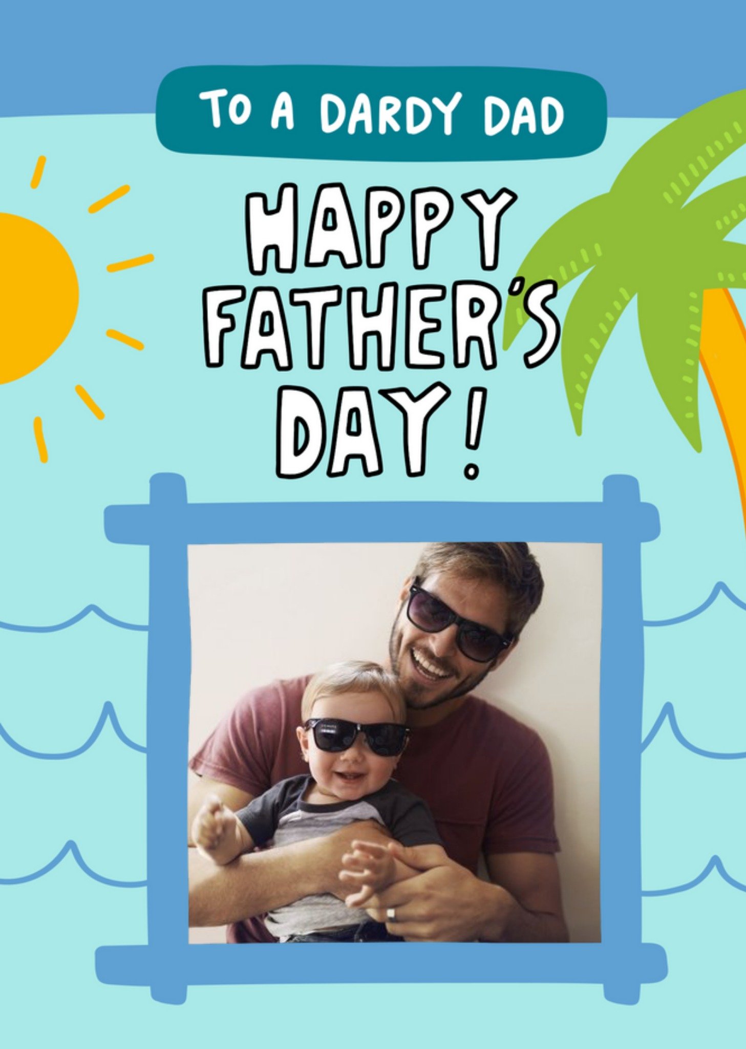 Angela Chick Beach Father's Day Photo Upload Card Ecard