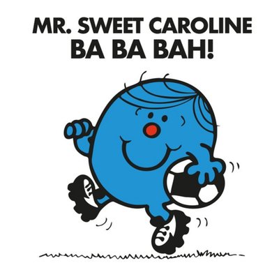Mr Men Mr. Sweet Caroline Ba Ba Bah Card
