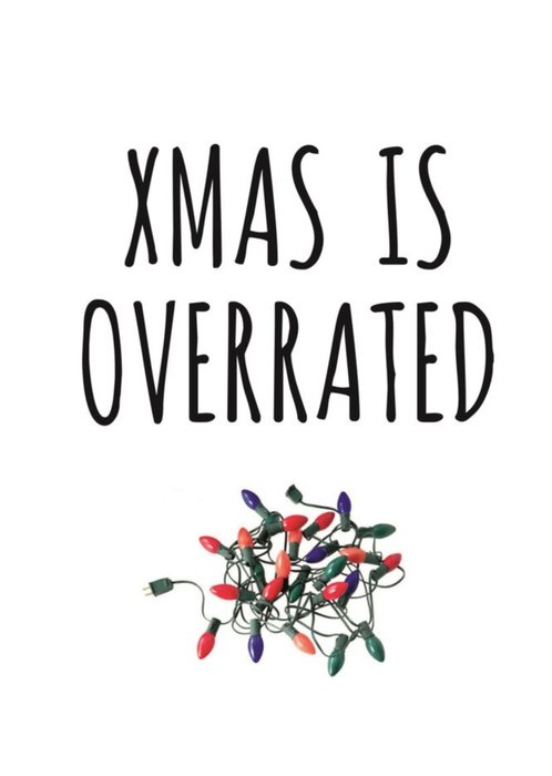 Typographical Xmas Is Overrated Card