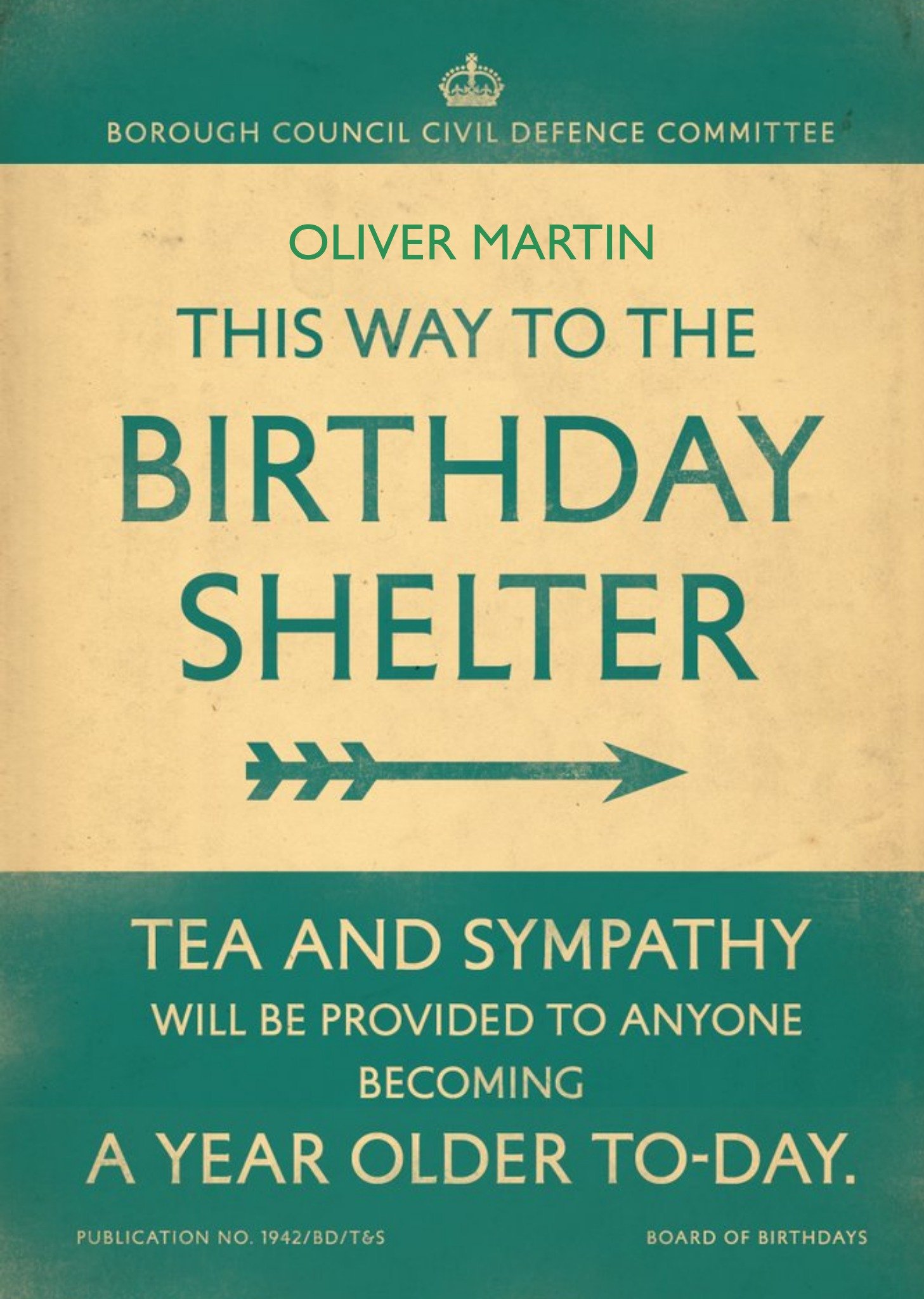 This Way To The Birthday Shelter Personalised Birthday Card Ecard