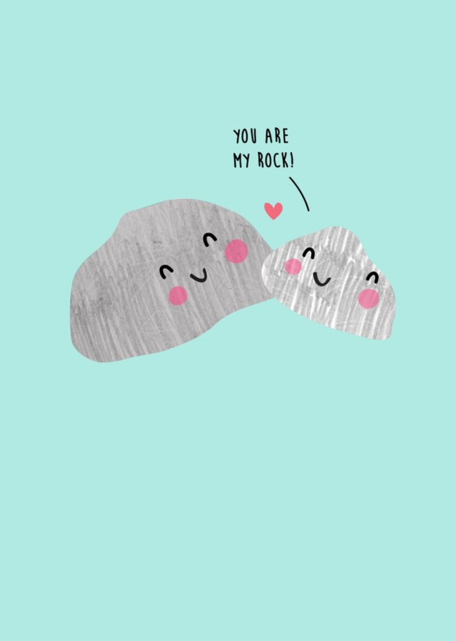 Moonpig Cute Illustrated You Are My Rock Valentine's Day Card Ecard