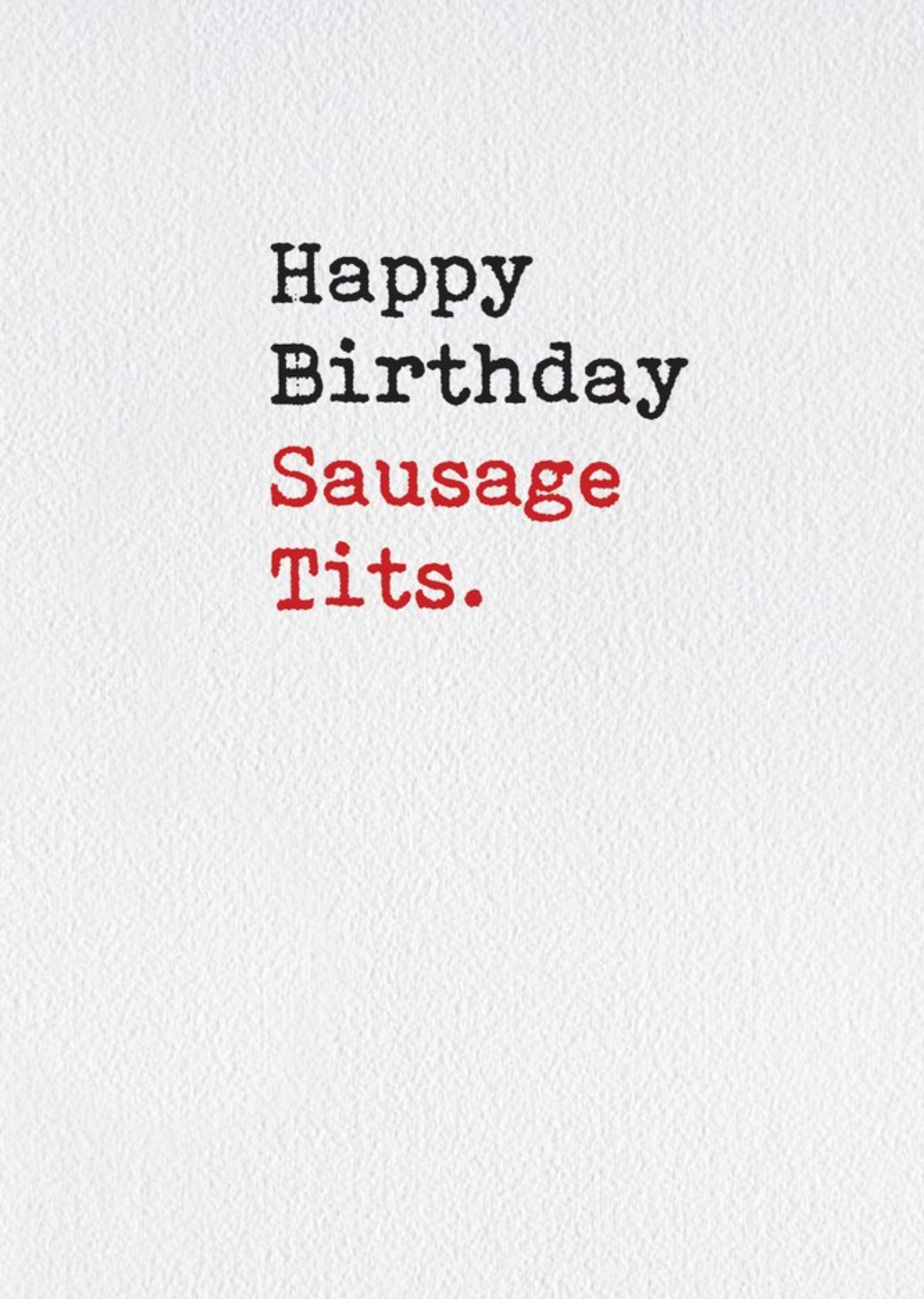 Brainbox Candy Rude Funny Sausage Tits Birthday Card Ecard