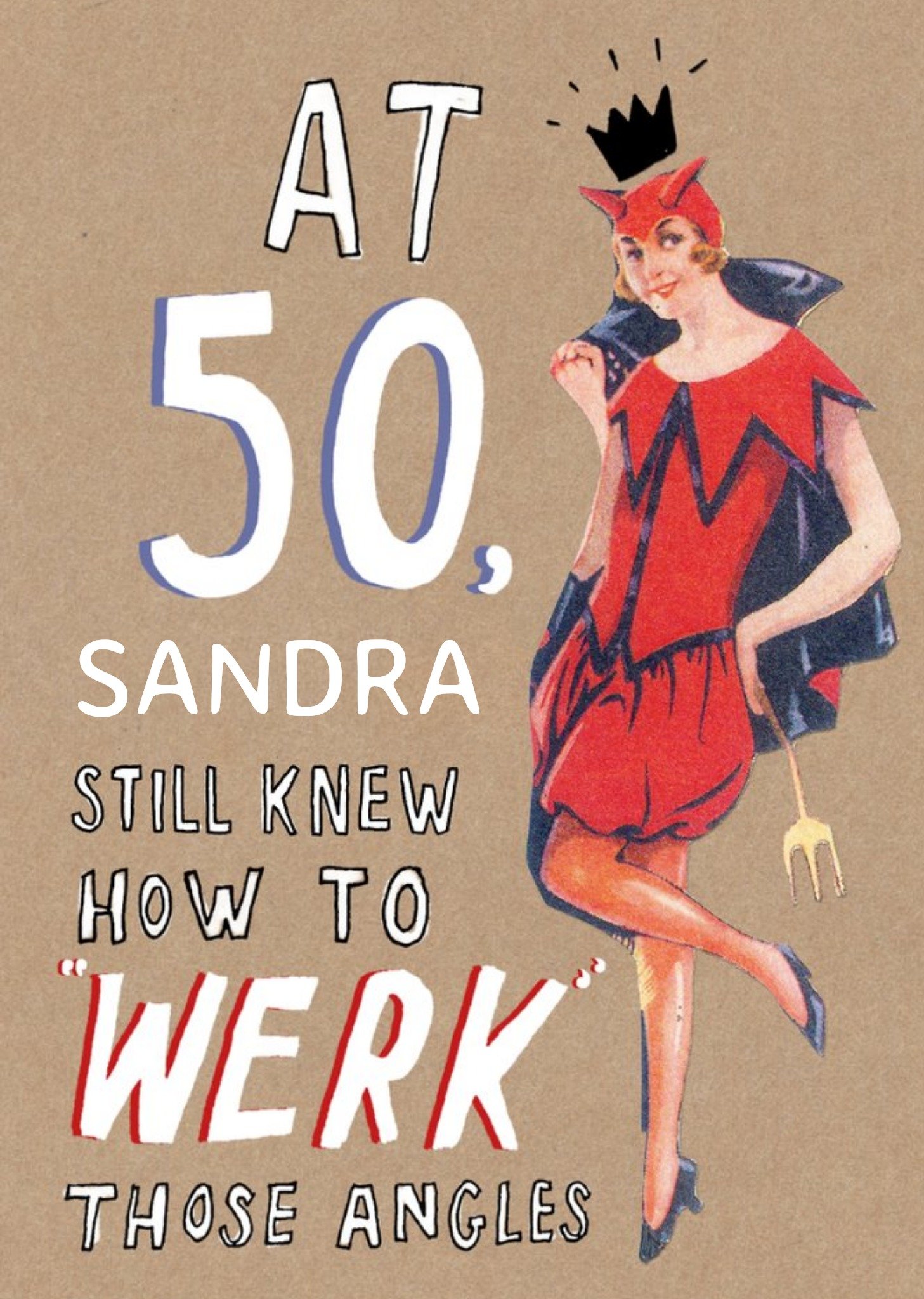 Funny 50th Birthday Birthday Card - "werk those Angles" Ecard