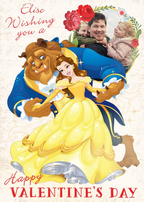 Disney Beauty And The Beast Valentines Card