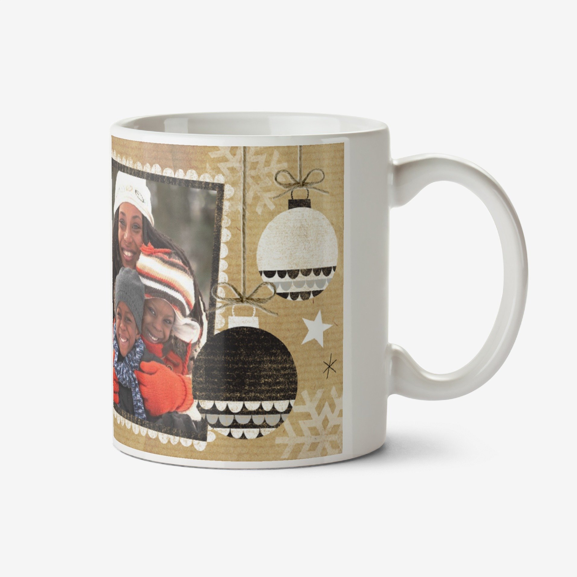 Merry Christmas Baubles Photo Upload Mug Ceramic Mug