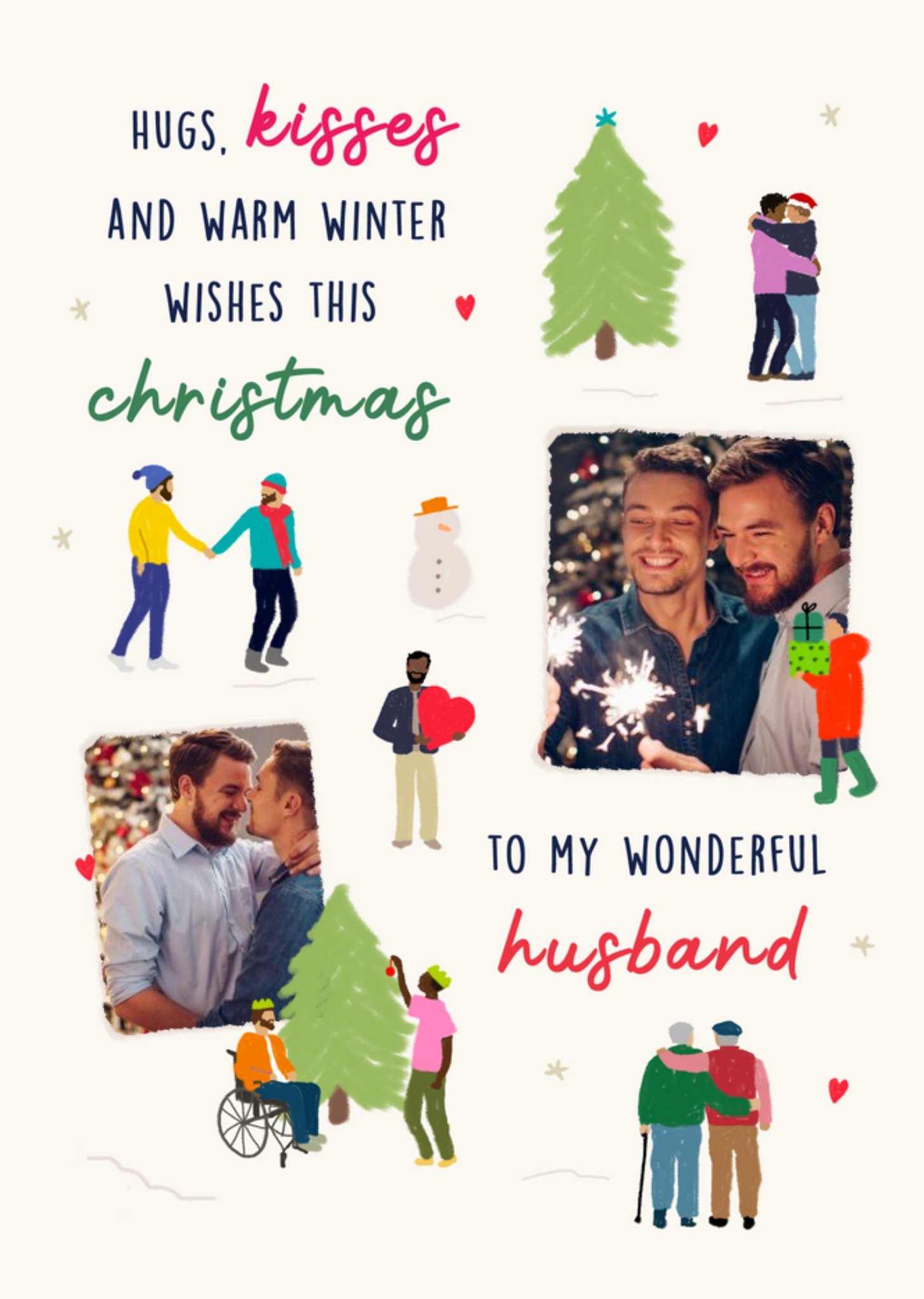 Be You Cute Sentimental Verse Christmas Photo Upload Card Ecard