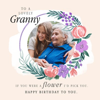 To A Lovely Granny Photo Upload Birthday Card