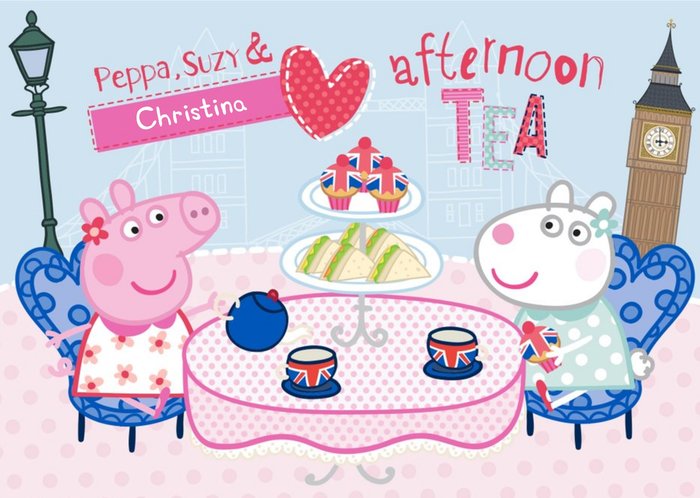 Peppa Pig Personalised Afternoon Tea Card