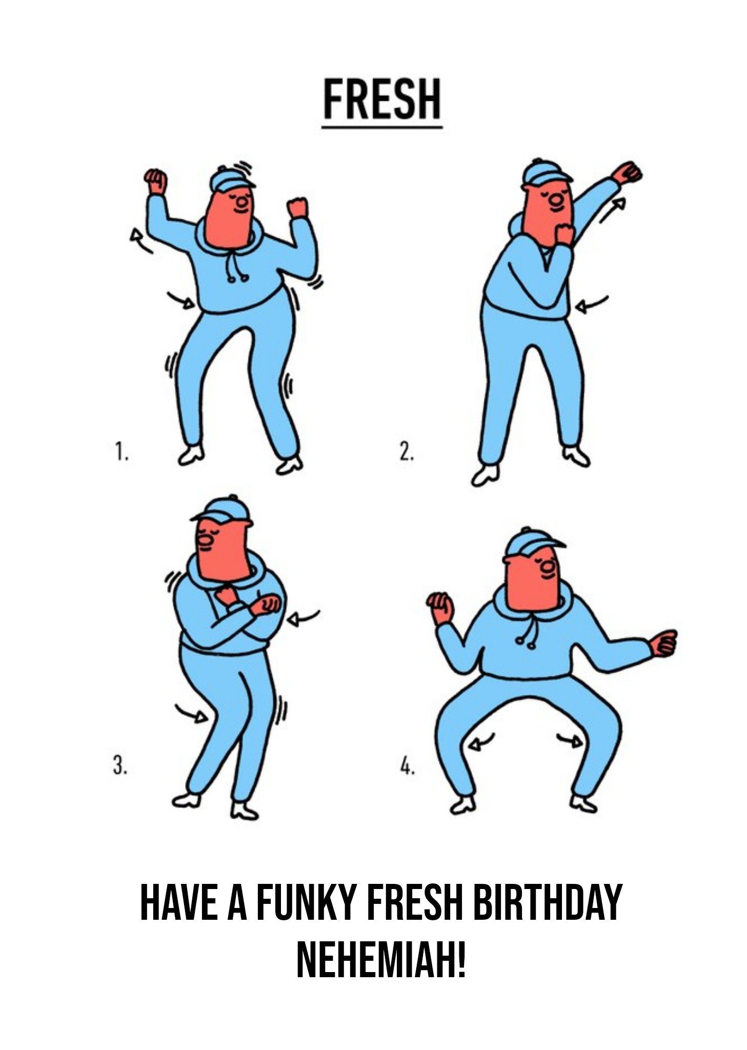 Moonpig Video Game Dance Moves Funky Fresh Birthday Card, Large