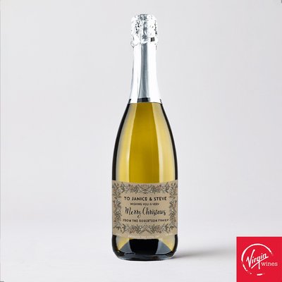 Personalised Prosecco Christmas 75cl