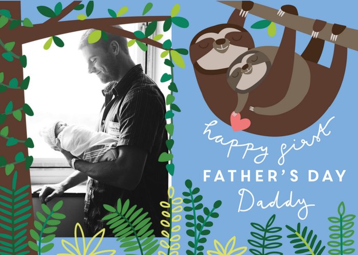 Cheeky Little Monkey Father's Day Photo Card