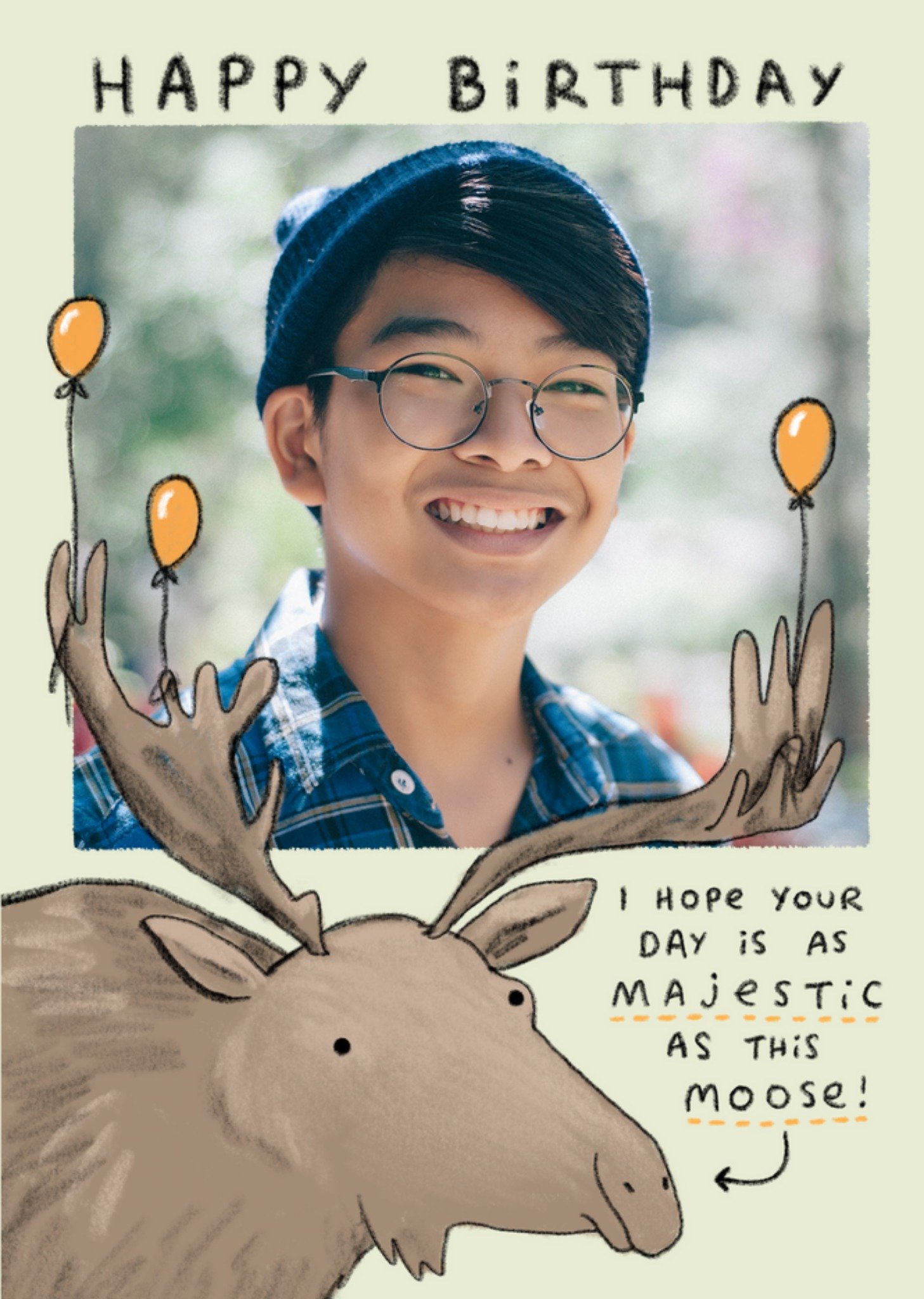 Felt Studios Cute Majestic Moose Card Ecard