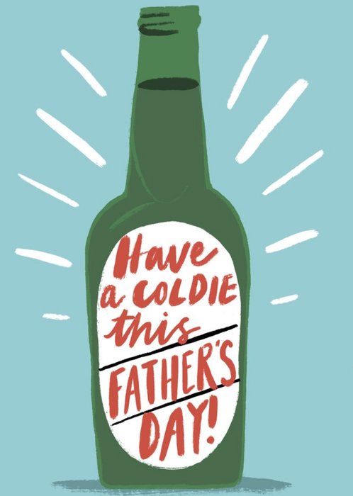Illustration Of A Bottle Of Beer Father's Day Card