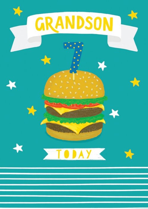 Cute Illustration Burger Grandson 7 Today