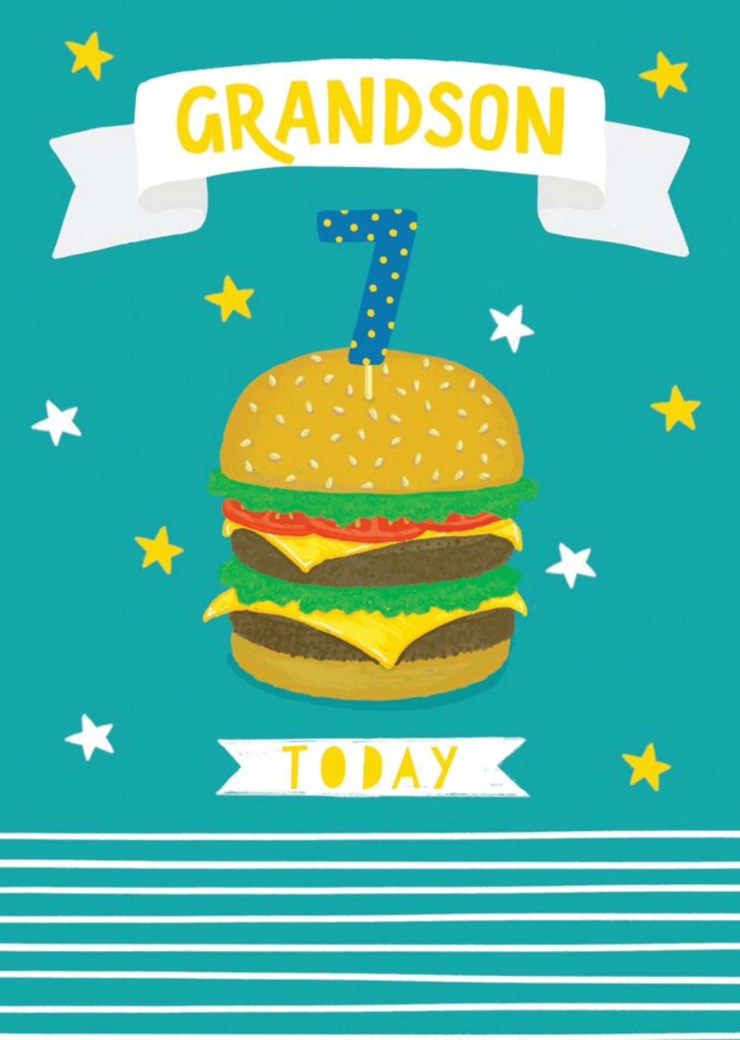 Cute Illustration Burger Grandson 7 Today