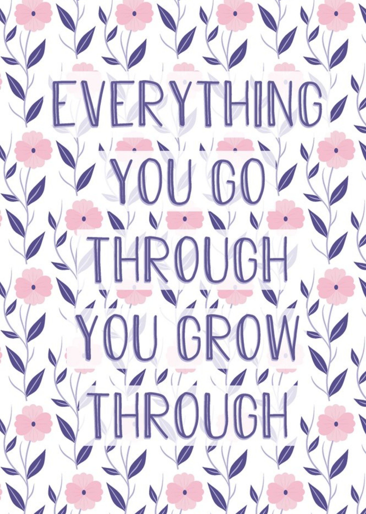 Rumble Cards Everything You Go Through You Grow Through Card, Large