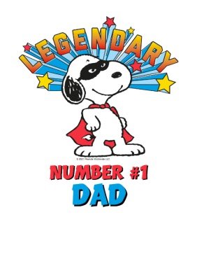 Snoopy Number 1 Dad Superhero T-Shirt