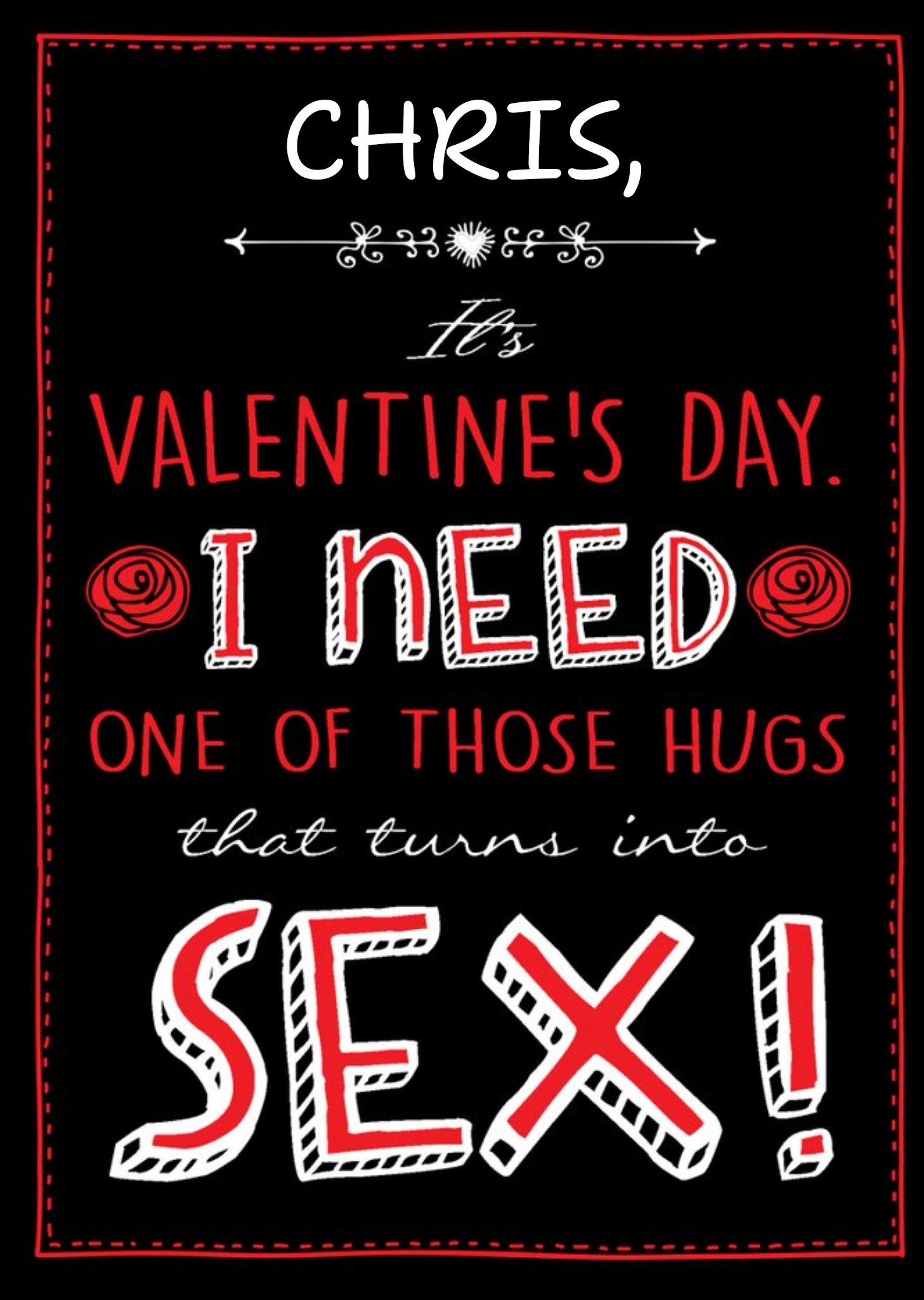 I Need A Hug That Turns Into Sex Valentines Day Card Ecard