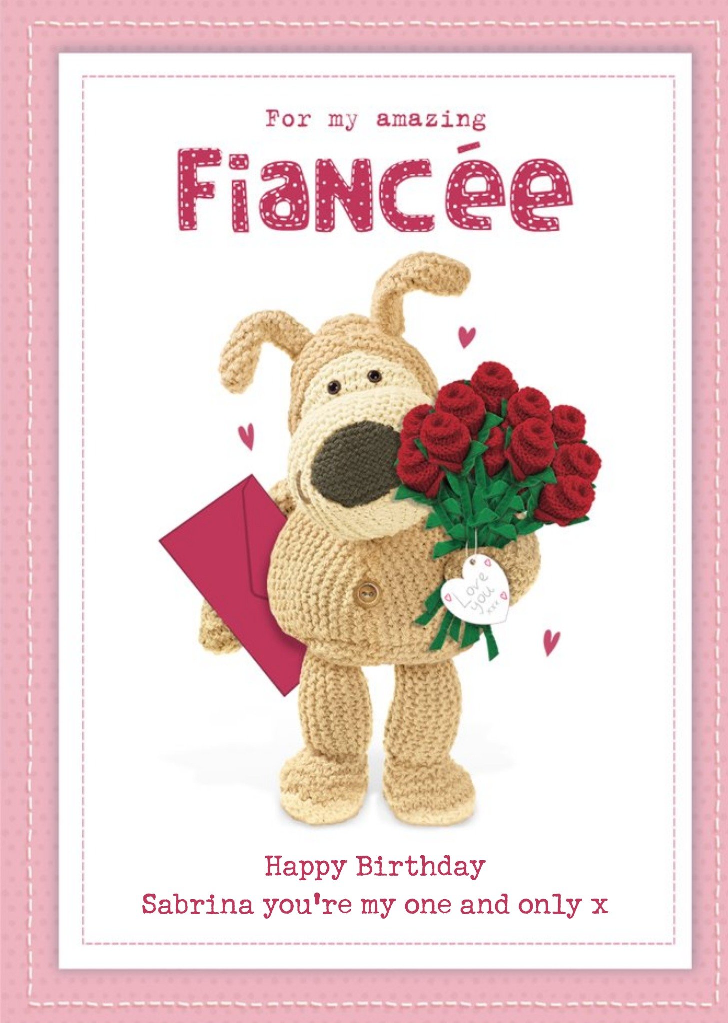 Boofle For My Amazing Fiancee Birthday Card, Large