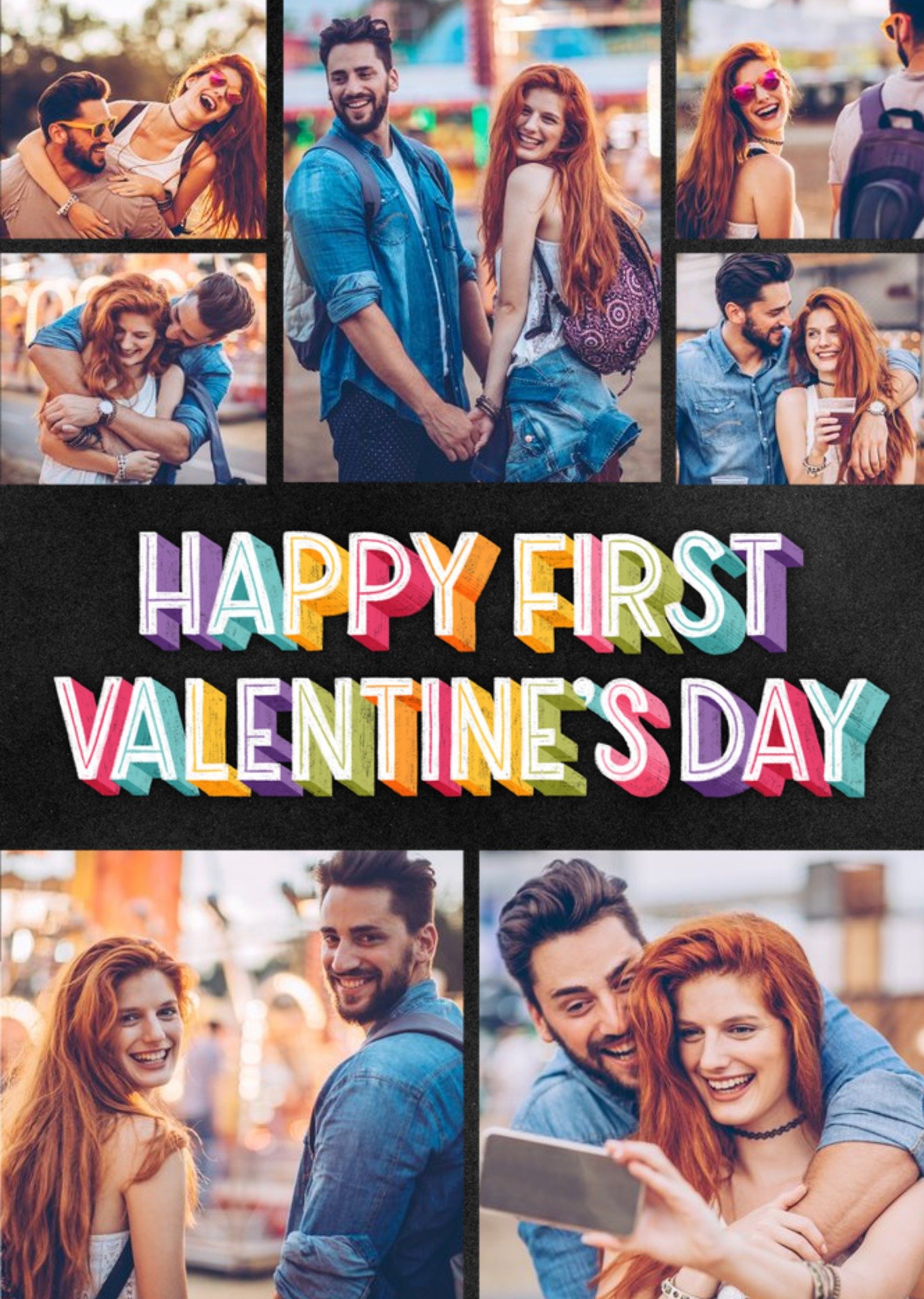 First Valentine's Day Multi Photo Upload Card