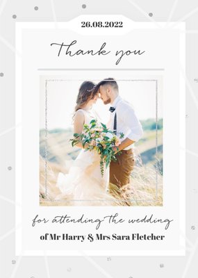 Wedding Thank You Photo Upload Card