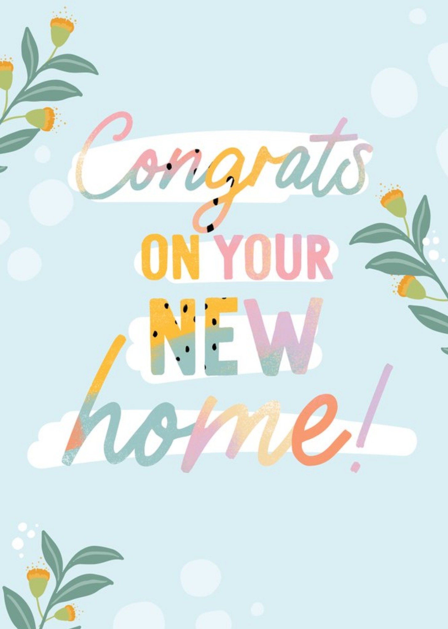 Moonpig Christie Williams Colourful New Home Card, Large