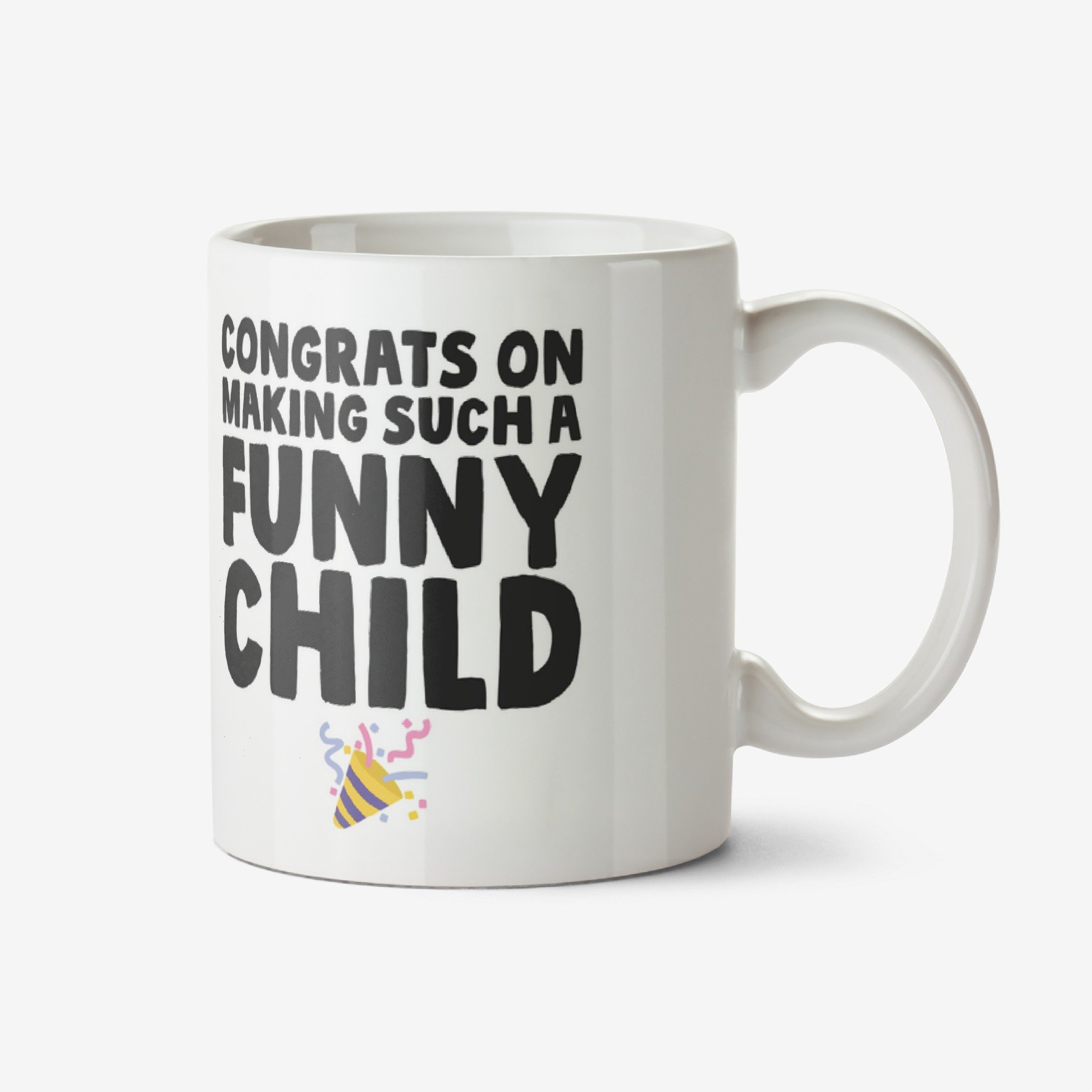 Moonpig Typographic Photo Upload Congrats On Making Such A Funny Child Mug Ceramic Mug