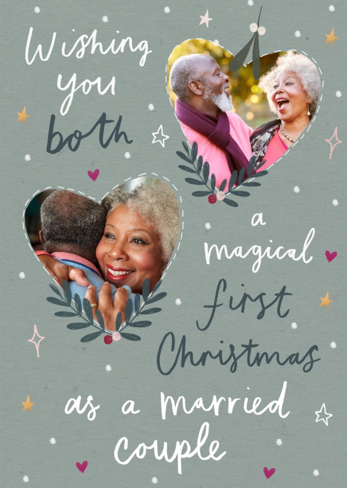 Moonpig Married Couple Magical First Christmas Photo Upload Card Ecard