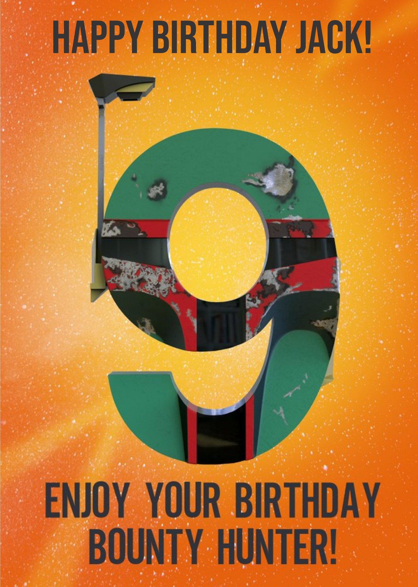 Disney Star Wars Happy Ninth Birthday Boba Fett Birthday Card Ecard