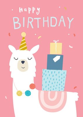 Klara Hawkins Llama Birthday Greeting Card