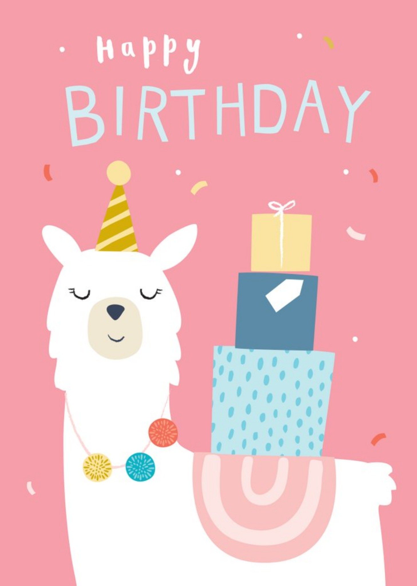 Moonpig Klara Hawkins Llama Birthday Greeting Card, Large