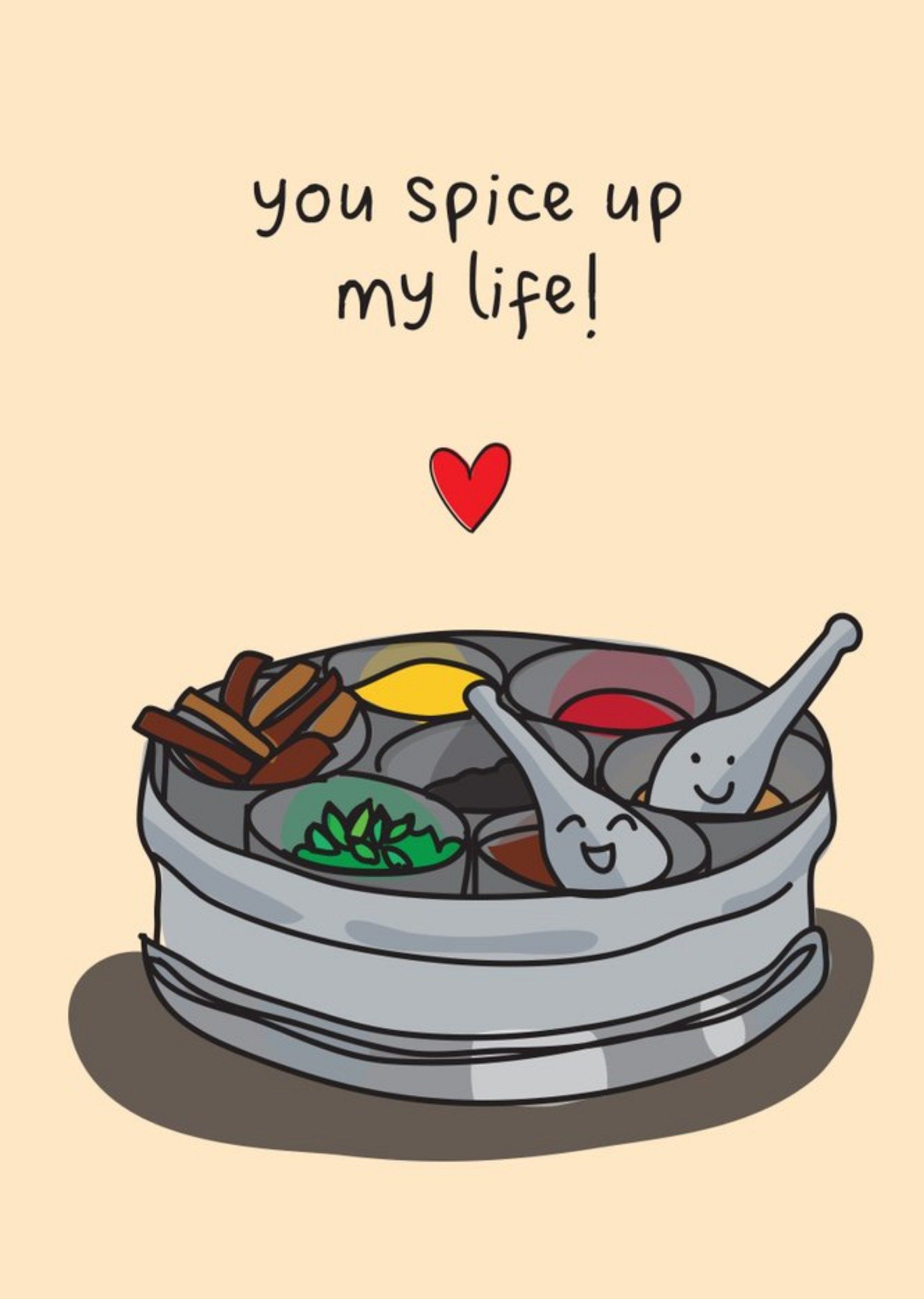 Moonpig You Spice Up My Life Funny Cute Card, Large