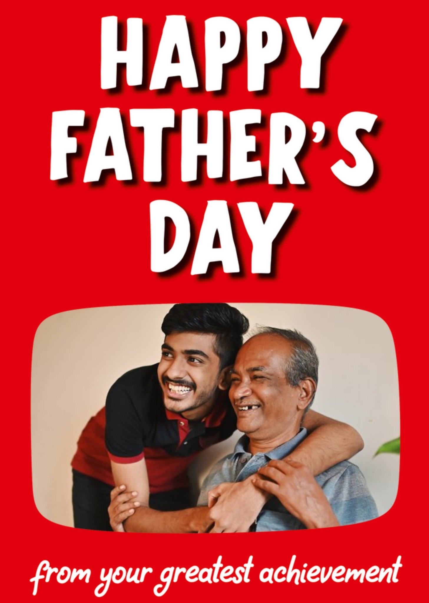 Banter King Funny Red Typographic Photo Upload Father's Day Card