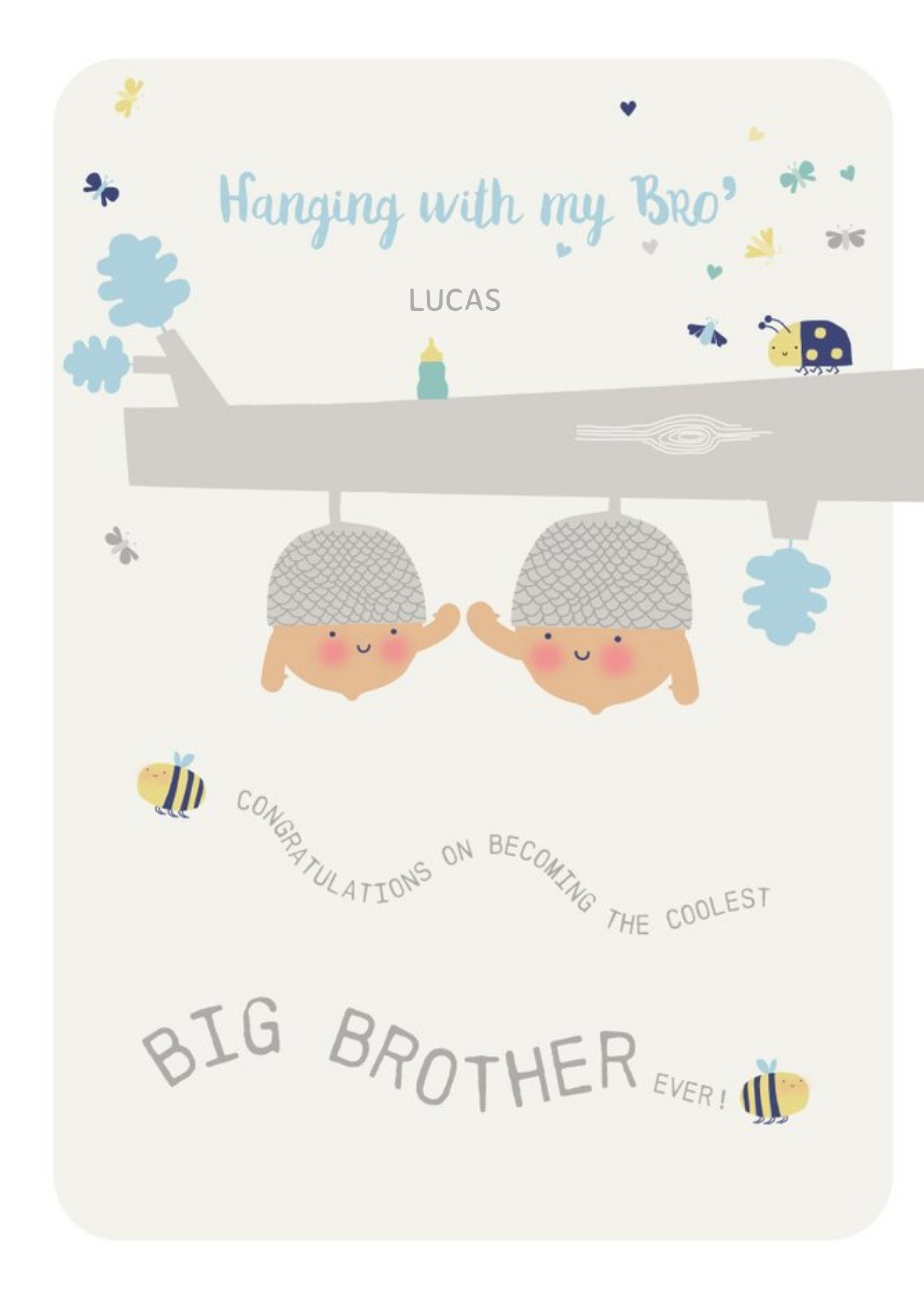Moonpig New Baby Brother Card Ecard