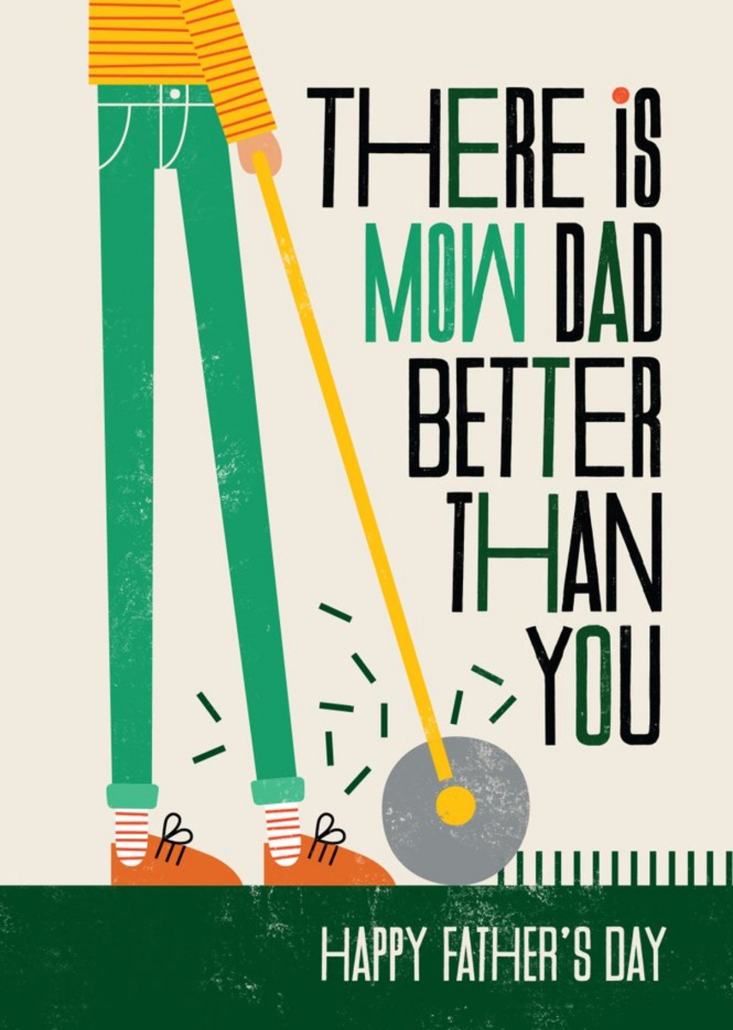 Moonpig Kate Smith Co. Mow Dad Better Father's Day Card Ecard
