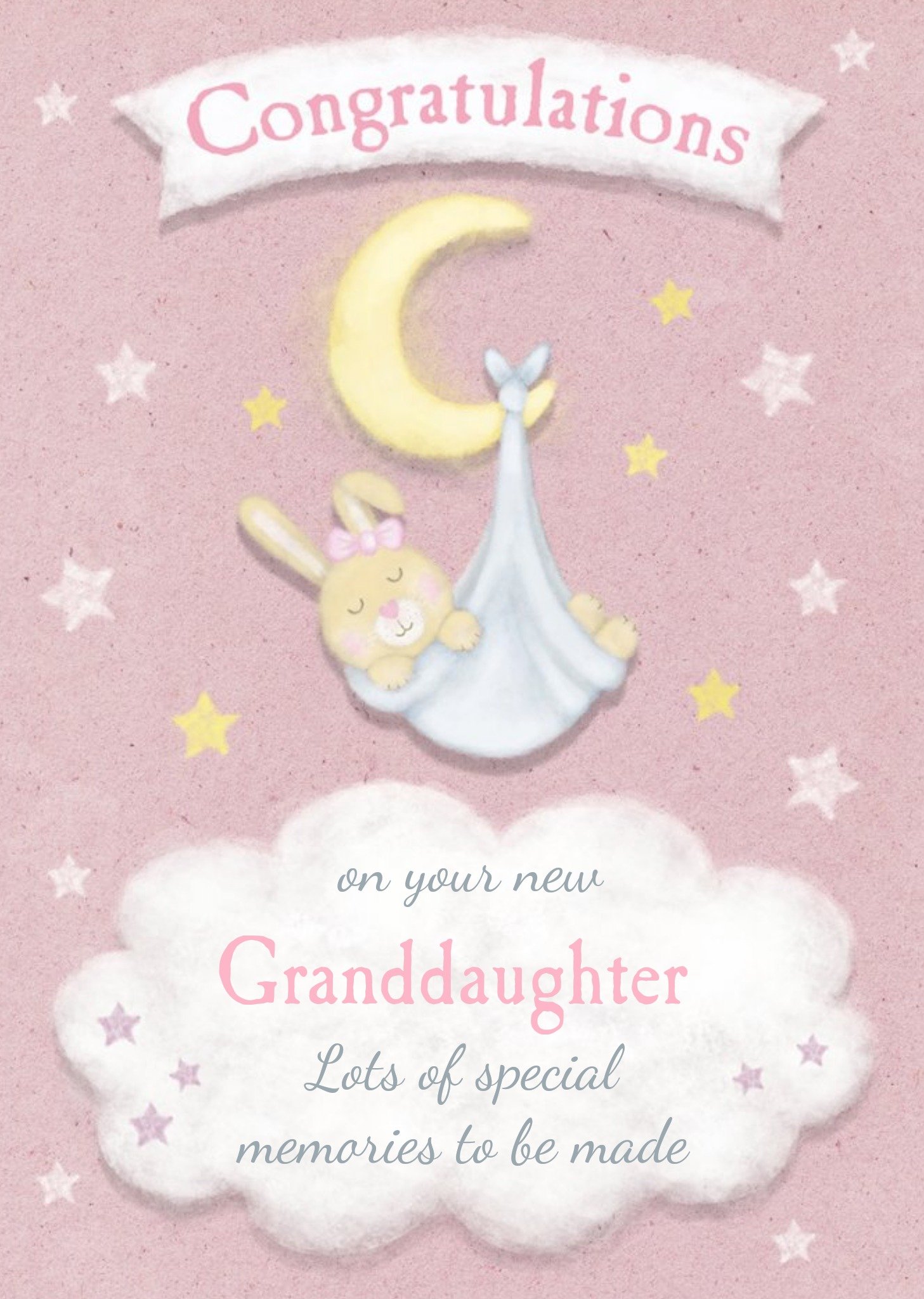 Moonpig New Granddaughter Congratulations Postcard