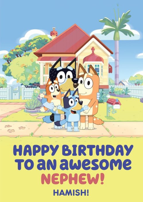 Bluey Awesome Nephew Birthday Card