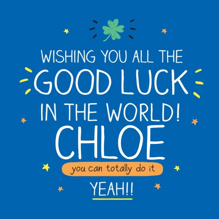 Wishing You All The Luck Personalised Card
